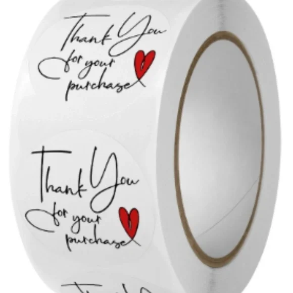 thank you for your purchase stickers | shipping supplies​ for business 1" - Picture 3 of 8